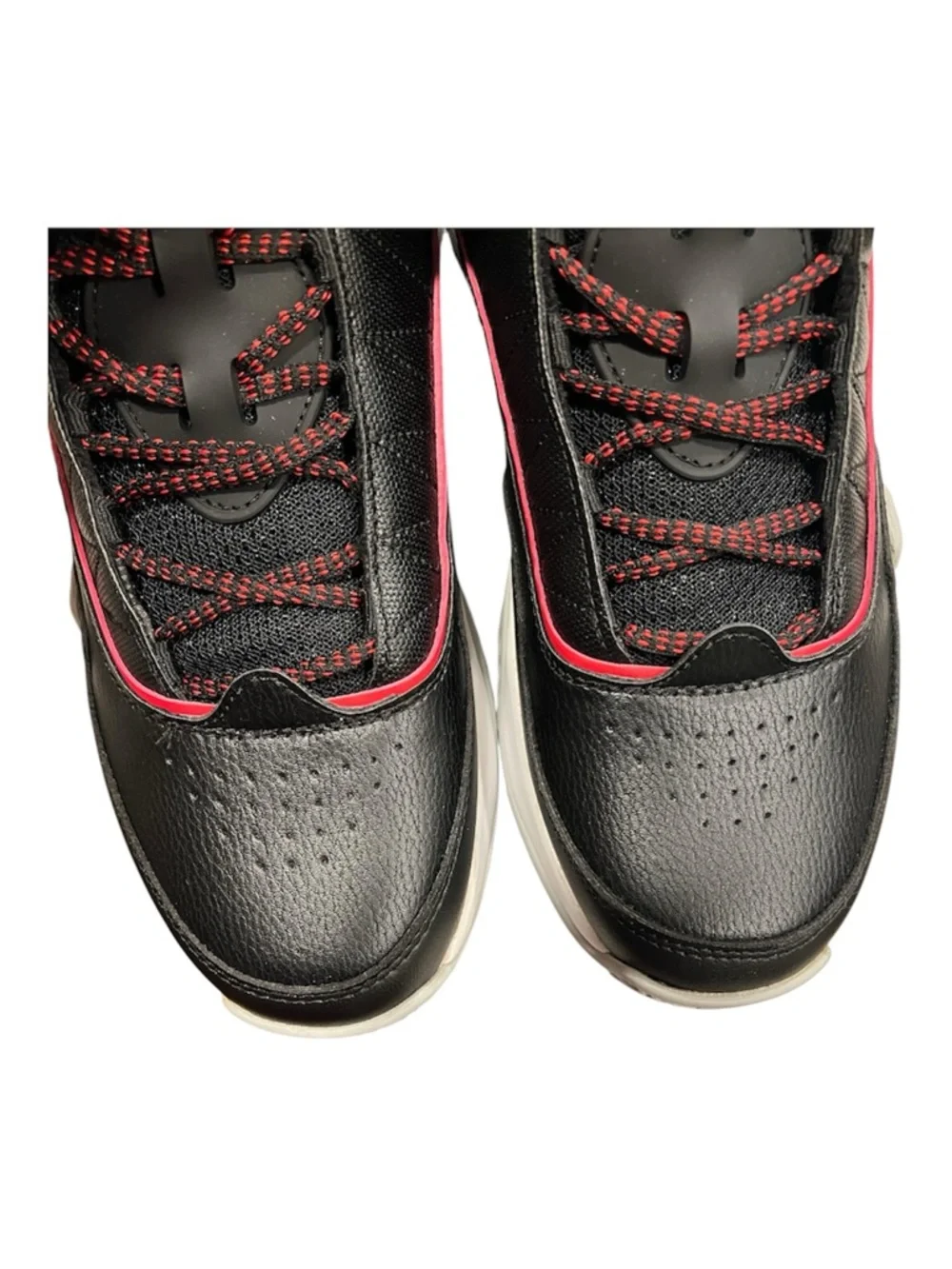 And1 Black Basketball Shoes with Red Trim and White Soles